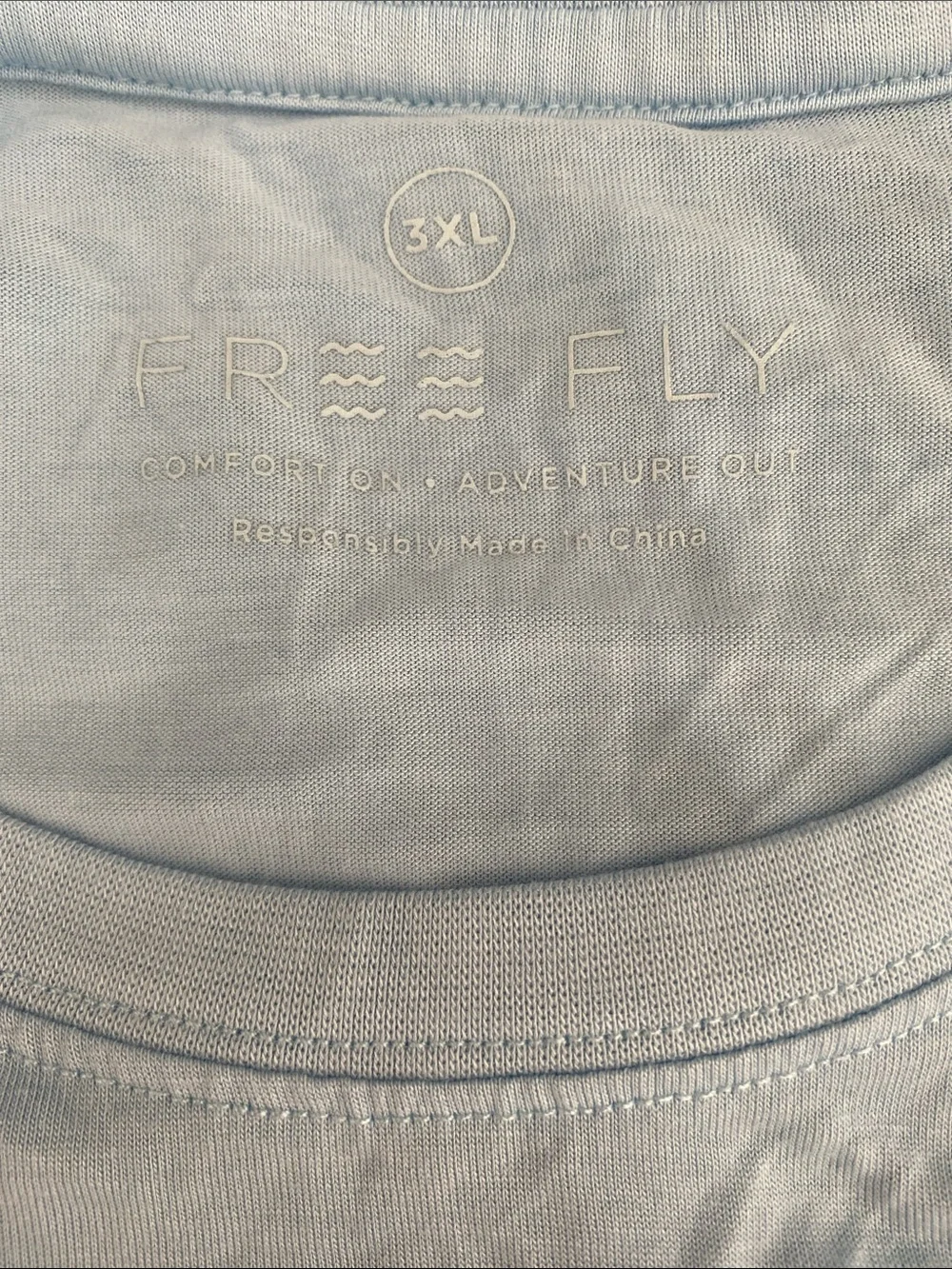 Free Fly Bamboo Shade Crew L/S T-Shirt Pale Blue size 3XL